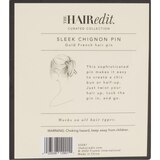 The Hair Edit Sleek Chignon French Hair Pin, Gold, thumbnail image