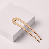 The Hair Edit Sleek Chignon French Hair Pin, Gold, thumbnail image 5 of 7