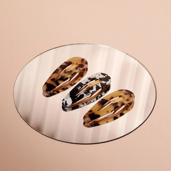 The Hair Edit Tortoise Snap Clips, 3 CT