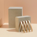 The Hair Edit Soft Modern Curved Metal Bobby Pin Set, Gold, thumbnail image