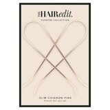 The Hair Edit Slim Chignon Hair Pins, Gold, 2 CT, thumbnail image