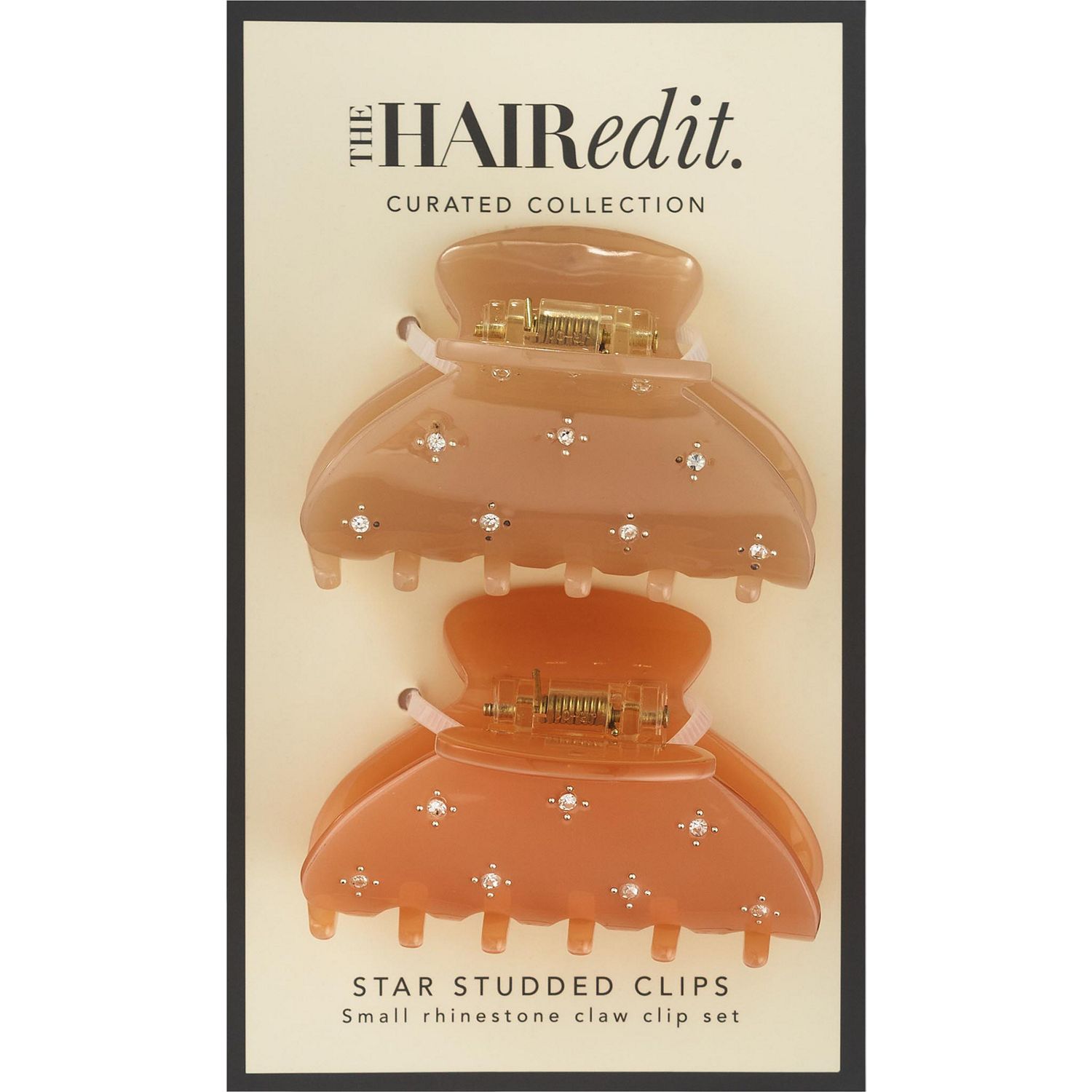 The Hair Edit Star Studded Rhinestone Claw Clips Set, 2 CT