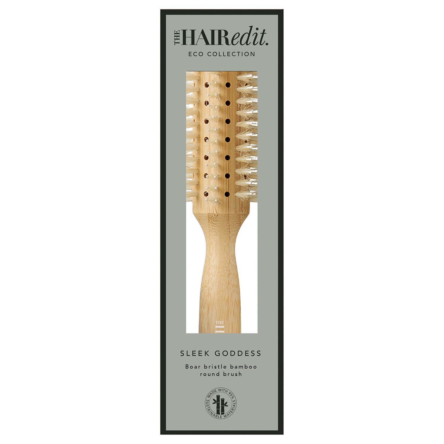 The Hair Edit Sleek Goddess Boar Bristle Round Hair Brush