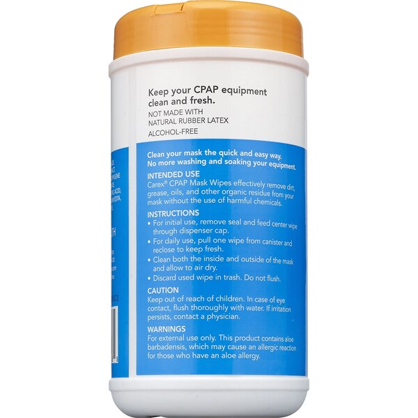 Carex CPAP Mask Wipes, 62 CT