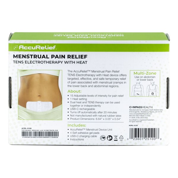 AccuRelief Menstrual Pain Relief TENS with Heat