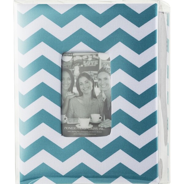 Pioneer Photo Albums Chevron Fabric 100 pkt 4x6 Photo Album, Assorted Colors