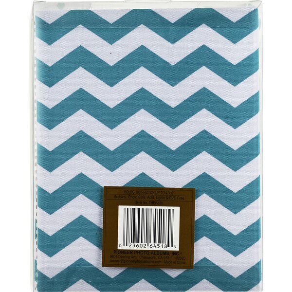 Pioneer Photo Albums Chevron Fabric 100 pkt 4x6 Photo Album, Assorted Colors
