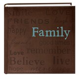 Pioneer Photo Albums "Family" Designer Faux Suede Photo Album, 200 Pockets, 8.75 x 9 in, thumbnail image