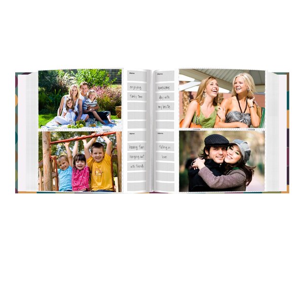 Pioneer Photo Albums Designer Raised Frame 200 pkt 4x6 Photo Album, Assorted Designs