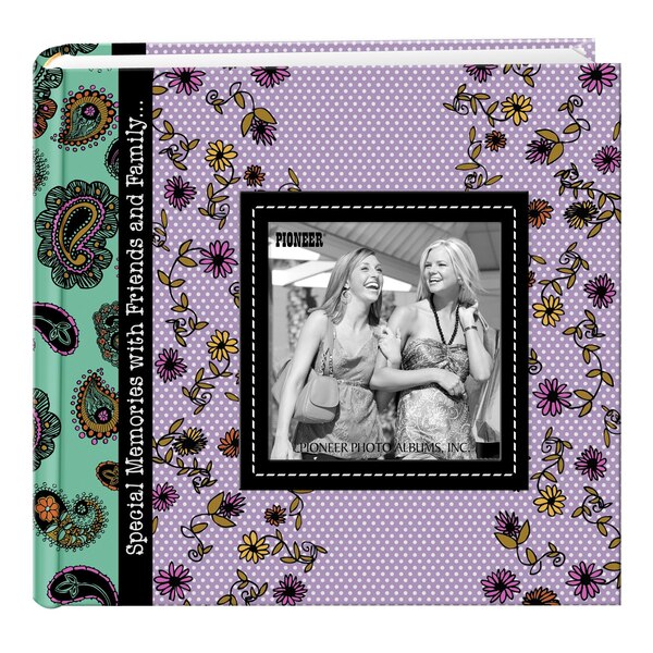 Pioneer Photo Albums Designer Raised Frame 200 pkt 4x6 Photo Album, Assorted Designs