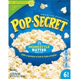 Pop Secret Homestyle Microwave Popcorn, 6 ct, 3.2 oz, thumbnail image