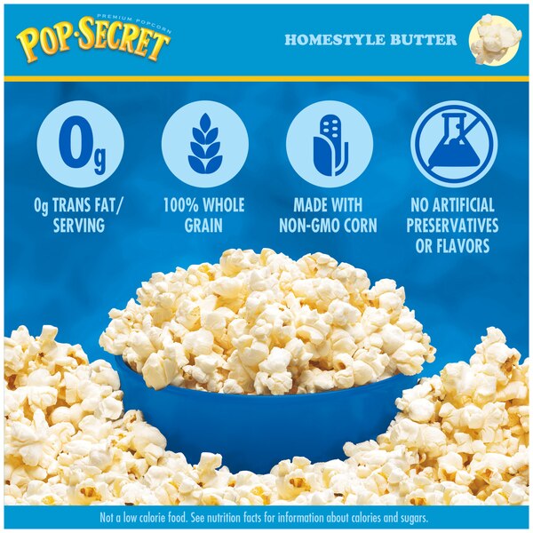Pop Secret Homestyle Microwave Popcorn, 6 ct, 3.2 oz