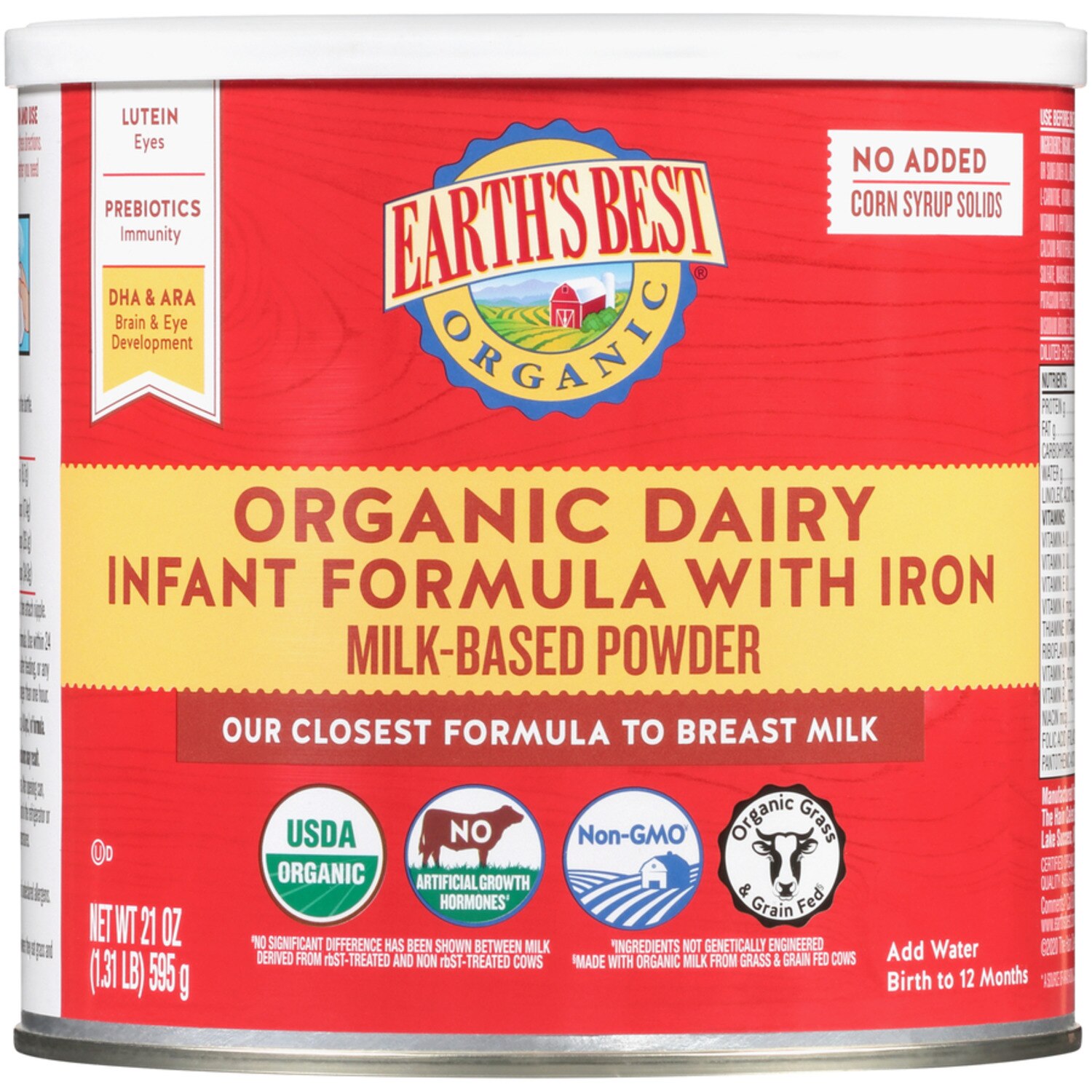 Earth's Best Organic Infant Formula with Iron 23.2 OZ