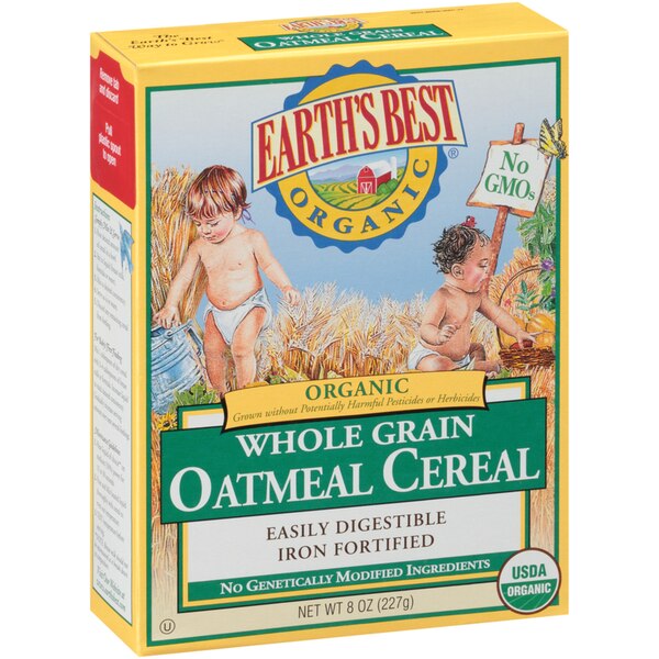 Earth's Best, Organic Whole Grain Oatmeal Cereal, 8 oz Box