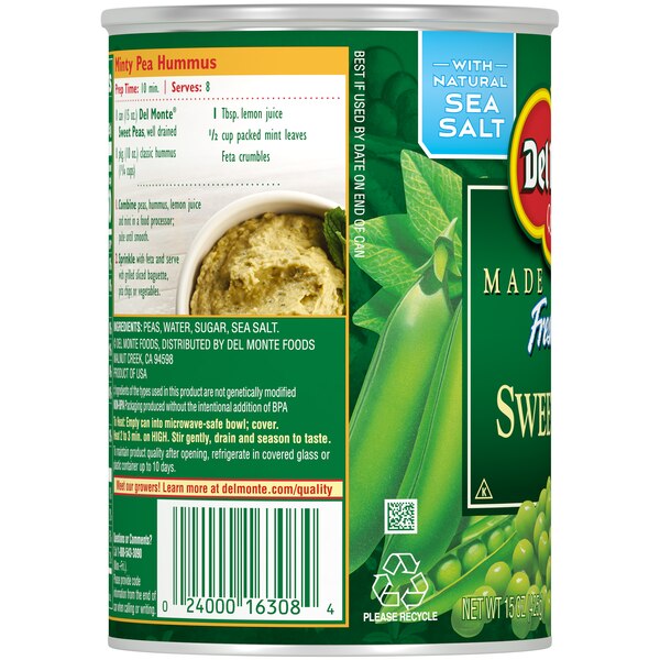 Del Monte Fresh Cut Sweet Peas, 15 OZ
