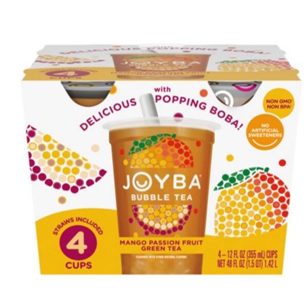 Joyba, Mango Passionfruit Green Bubble Tea, 12 oz
