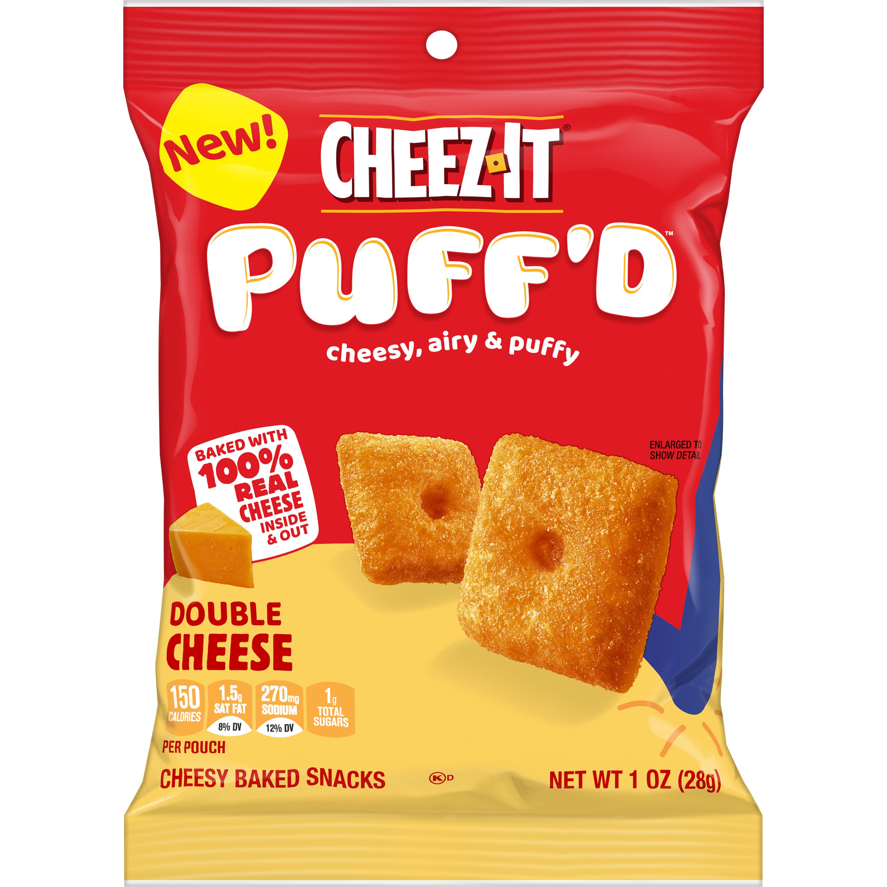 Cheez-It Puff'd Double Cheese Puffed Snack Crackers, 1 OZ