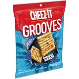 Cheez-It Grooves Sharp White Cheddar Cheese Crackers, 3.25 oz, thumbnail image 1 of 6