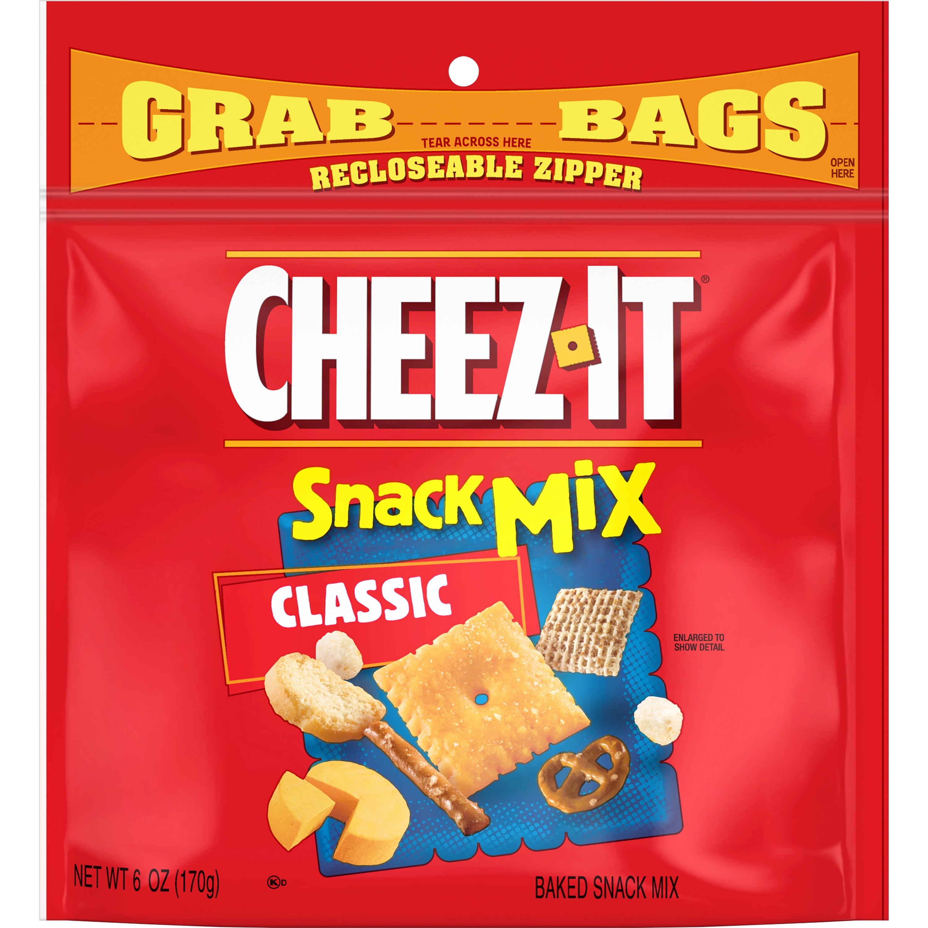 Cheez-It Baked Snack Mix Grab Bag, Original, 6 OZ