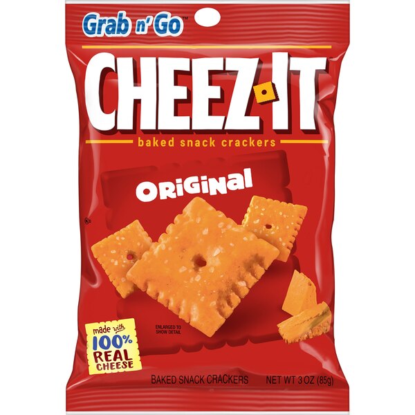 Cheez-It Original Cheese Crackers Grab N' Go Bag, 3 oz