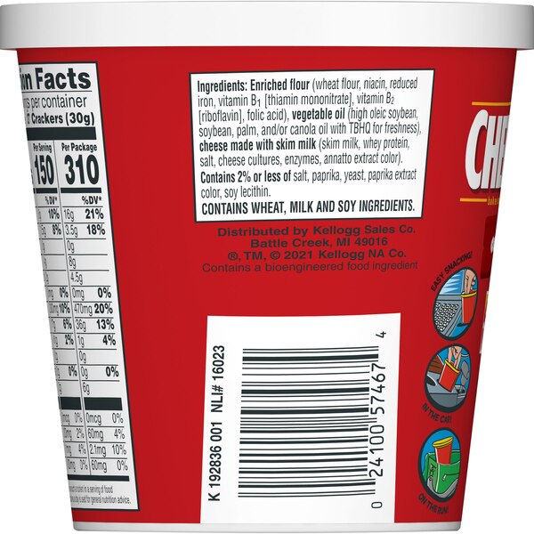 Cheez-It Original Cheese Crackers Cup, 2.2 oz