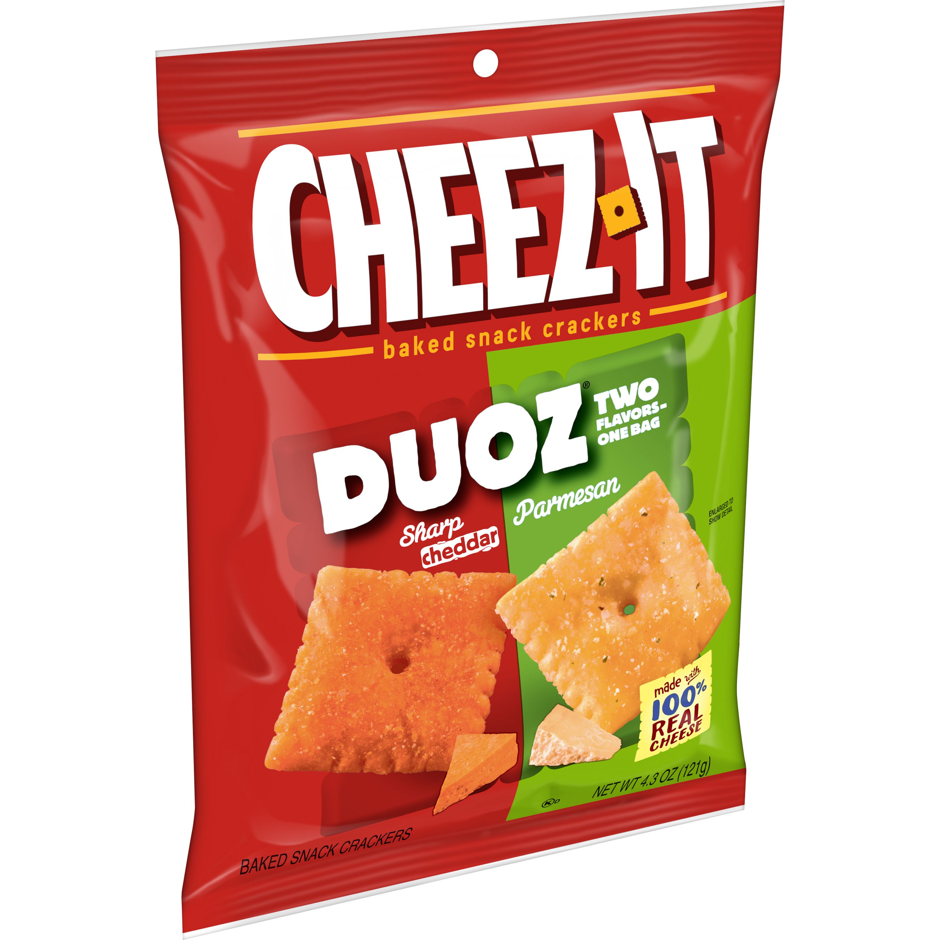CheezIt DUOZ Sharp Cheddar & Parmesan Cheese Crackers, 4.3 oz