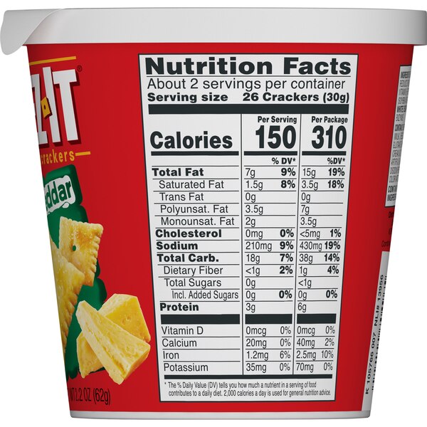 Cheez-It Cheese Crackers Cup, 2.2 oz