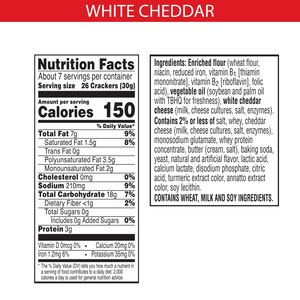 Cheez-It White Cheddar Cheese Crackers, 7 oz