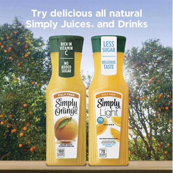 Simply Orange Pulp Free Juice Bottle, 11.5 fl oz