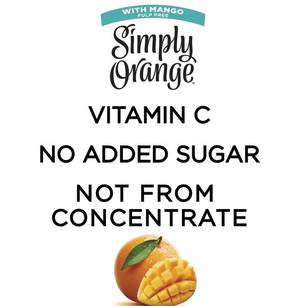 Simply Orange Juice with Mango, 11.5 OZ