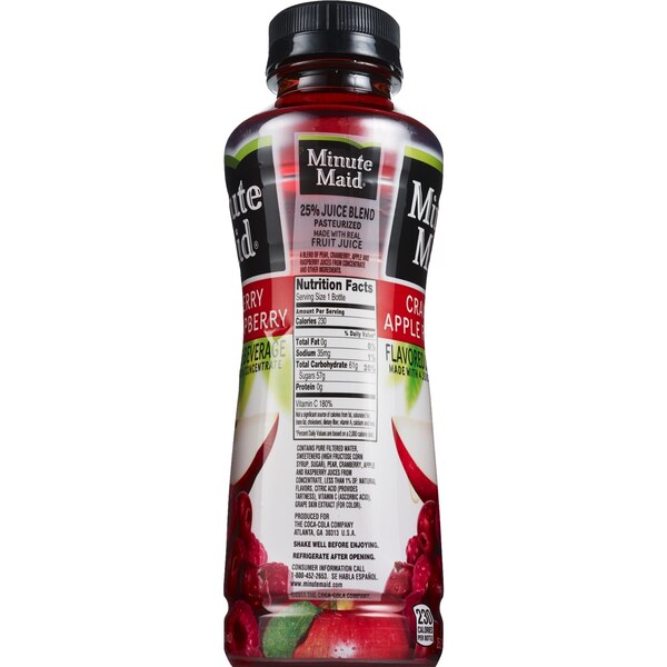 Minute Maid Cranberry Apple Raspberry Juice Beverage, 15.2 OZ