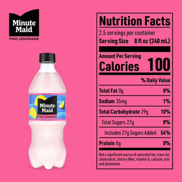 Minute Maid Pink Lemonade Bottle, 20 fl oz