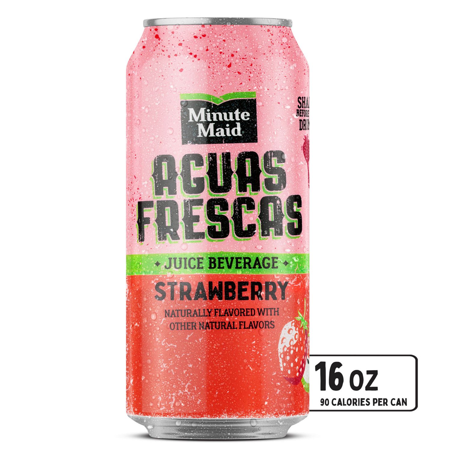 Minute Maid Aguas Frescas Strawberry Can, 16 fl oz