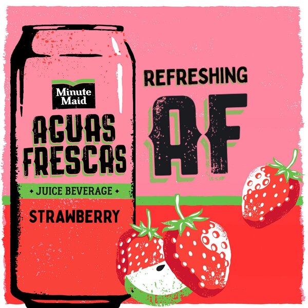 Minute Maid Aguas Frescas Strawberry Can, 16 fl oz