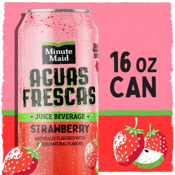 Minute Maid Aguas Frescas Strawberry Can, 16 fl oz