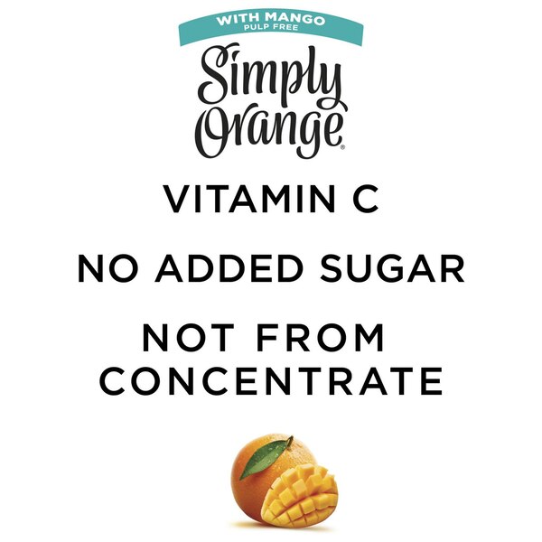 Simply Orange Juice With Mango, 52 OZ