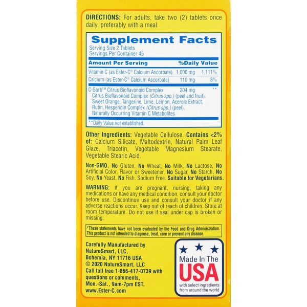 Ester-C 24 Hour Immune Support Tablets 500mg, 90CT