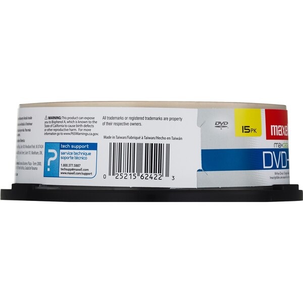Maxell Max Data DVD-R, 15 Pack