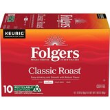 Folgers, Classic Roast Coffee K-Cup Pods, 10 ct, 2.80 oz, thumbnail image