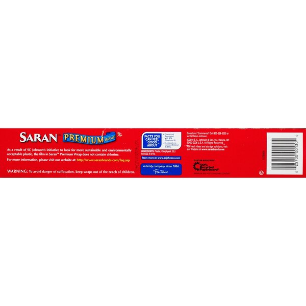 Saran Wrap Classic Premium Plastic Wrap, 100sq ft