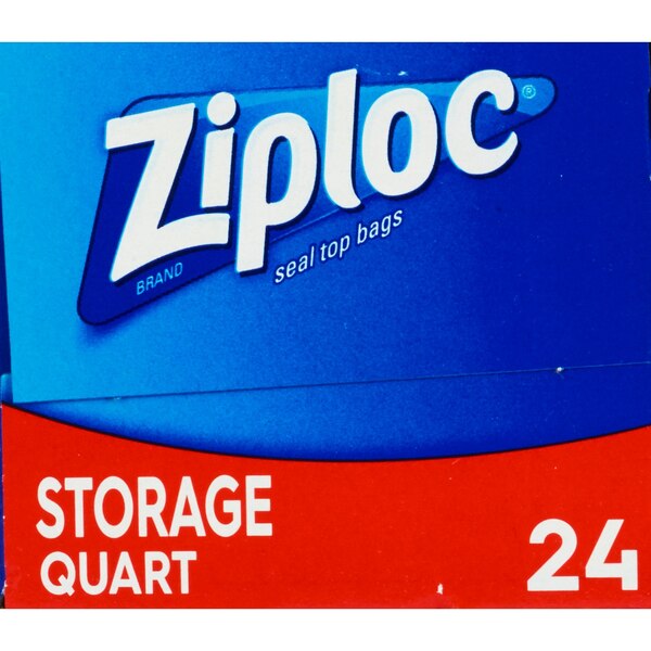 Ziploc Double Zipper One Quart Storage Bags, 24 ct