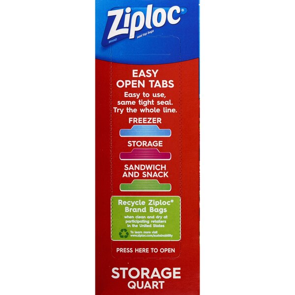 Ziploc Double Zipper One Quart Storage Bags, 24 ct