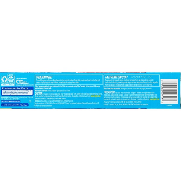Ziploc Slider Easy Zip One Gallon Freezer Bags, 10 ct