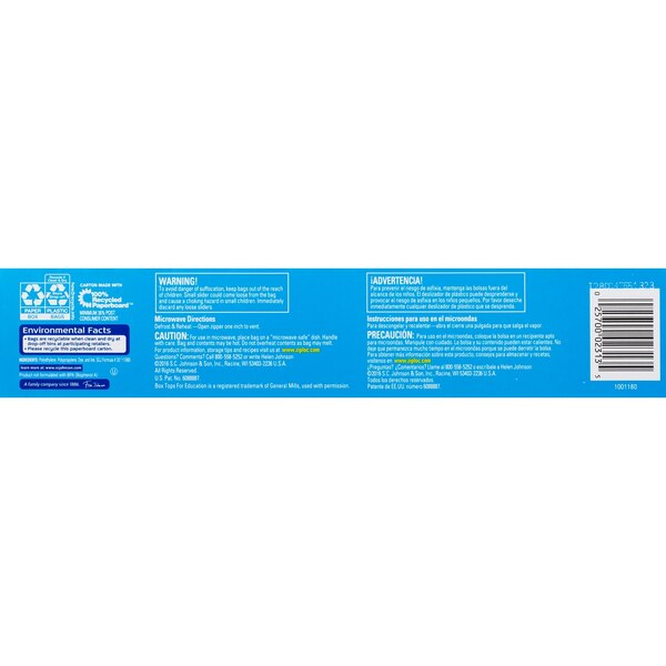 Ziploc Slider Easy Zip One Gallon Freezer Bags, 10 ct