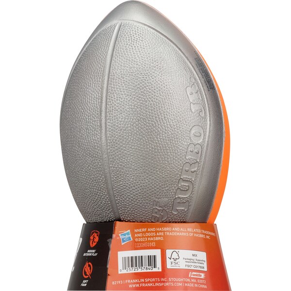 Franklin Sports Nerf Turbo Football, 9 in