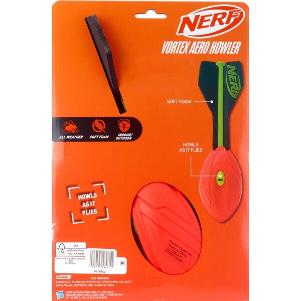 Franklin Sports Nerf Vortex Aero Howler, Assorted Colors