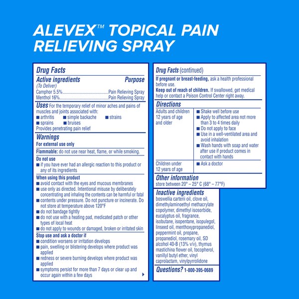 AleveX Pain Relieving Spray, 3.2 OZ