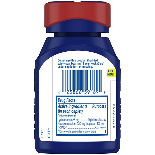 Aleve PM Pain Reliever/ Nighttime Sleep-Aid Caplets