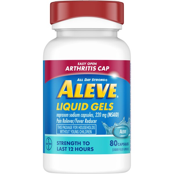 Aleve Liqui-Gels Easy Open Arthritis Cap 220 MG Naproxen Sodium Capsules, 80 CT