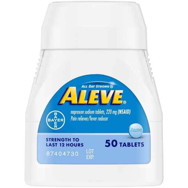 Aleve - Analgésico, naproxeno sódico en tabletas